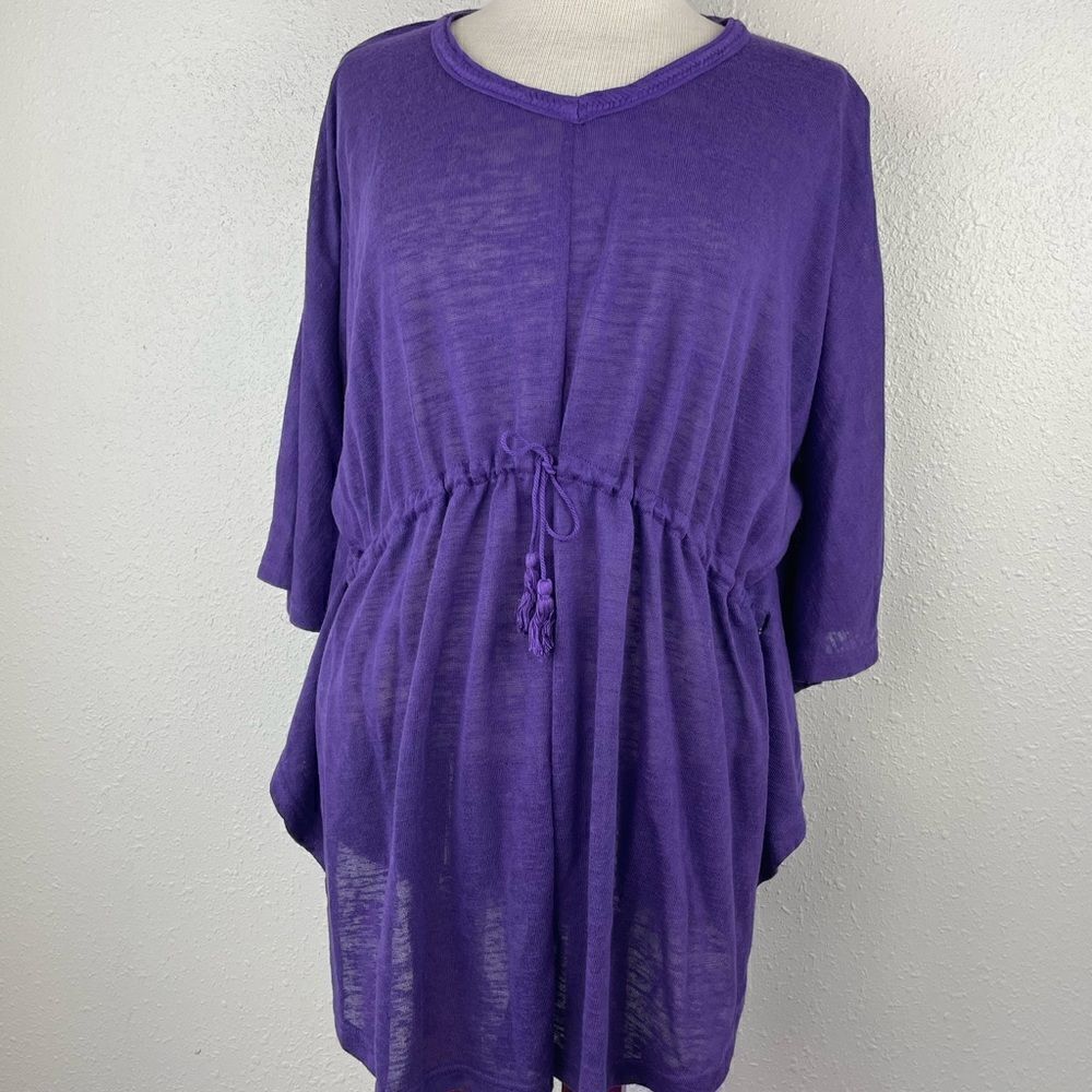 NWT JW Style Womens Purple Boho Top Size M